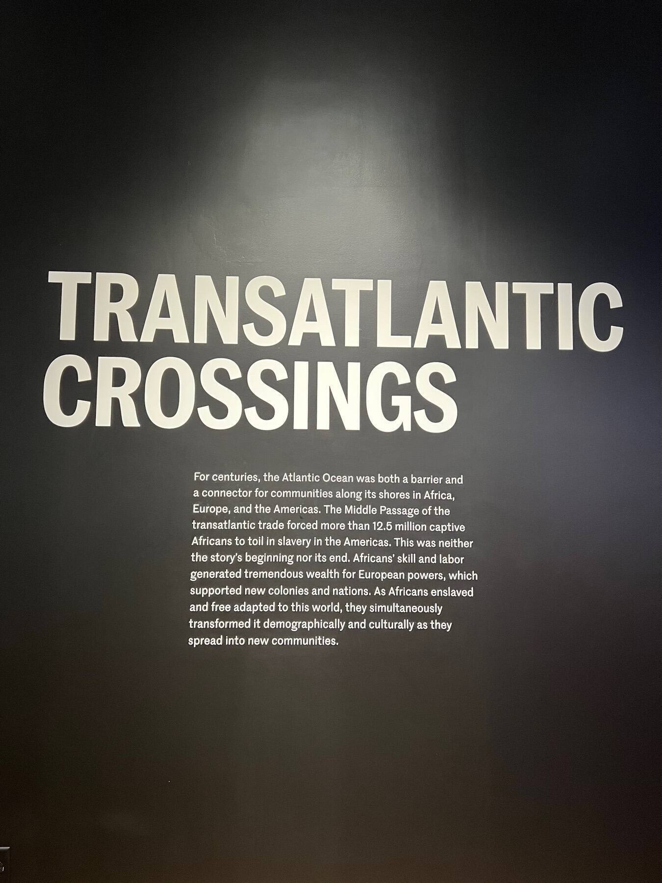 Transatlantic Crossings, International African American Museum