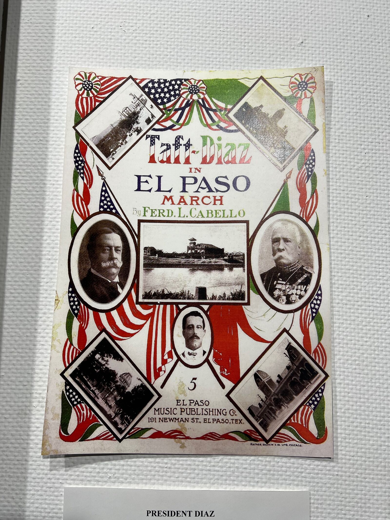 Taft-Diaz El Paso march poster