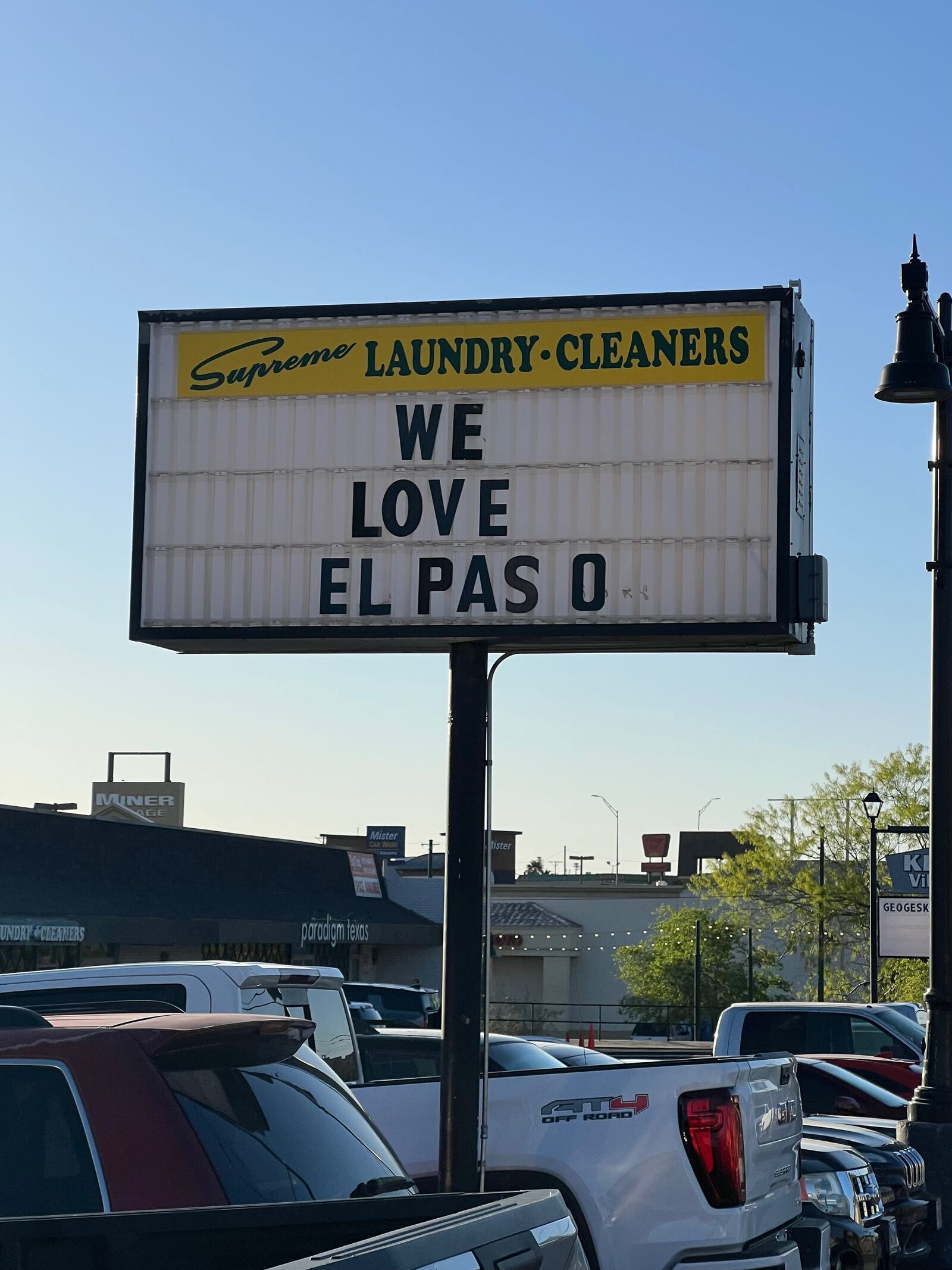 We Love El Paso marquee sign