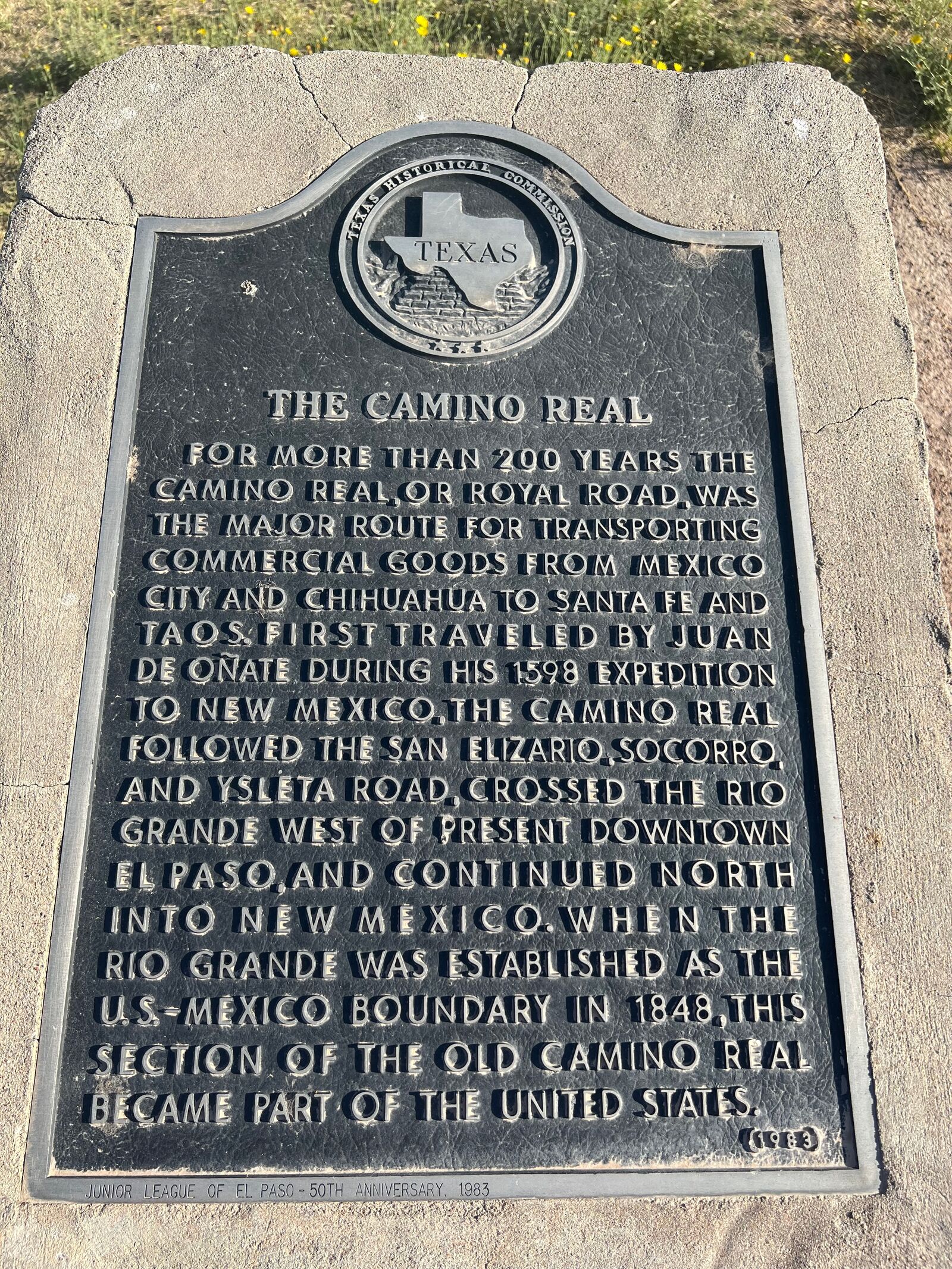 Camino Real historical marker