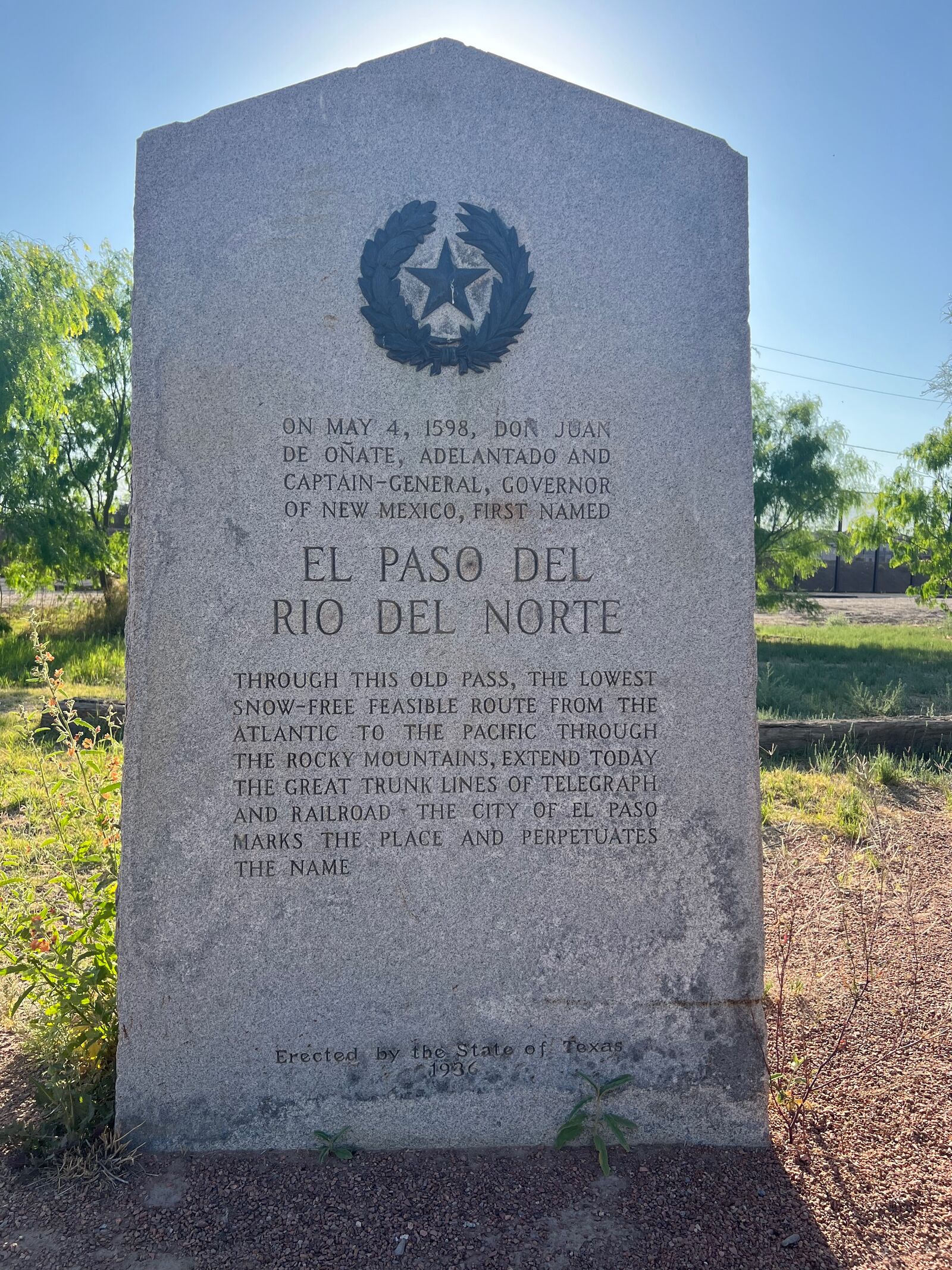 El Paso del Rio del Norte marker