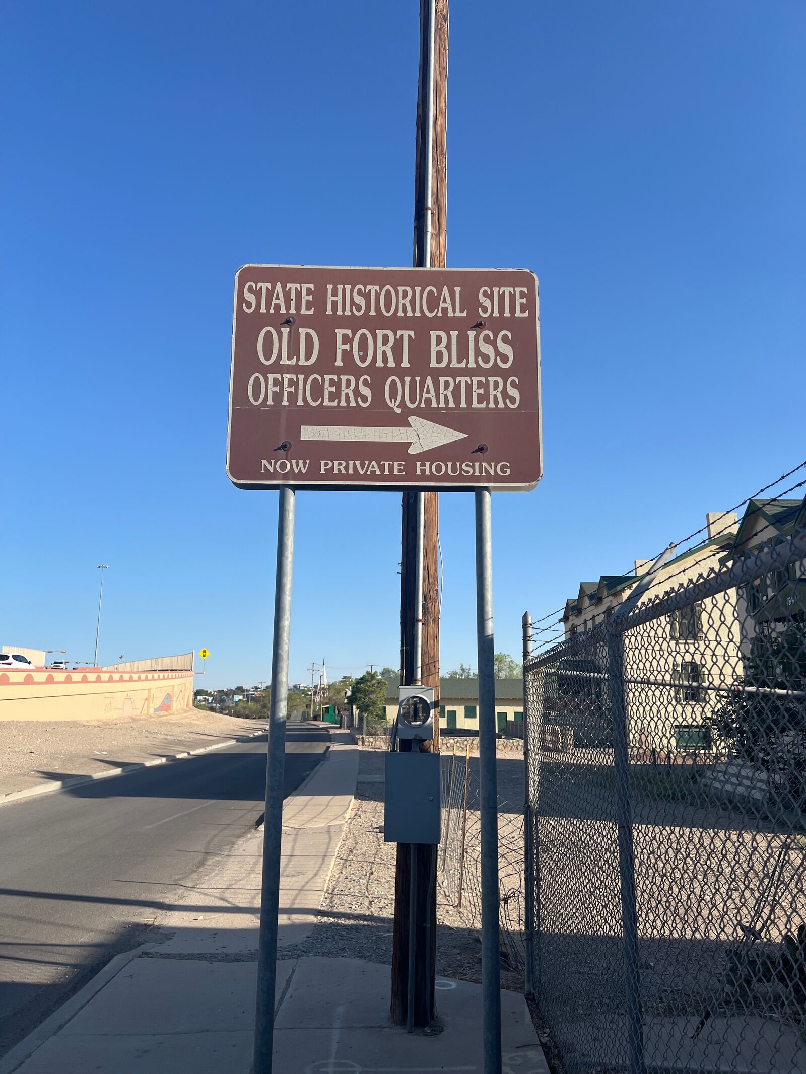 Old Fort Bliss Officers Quarters sign