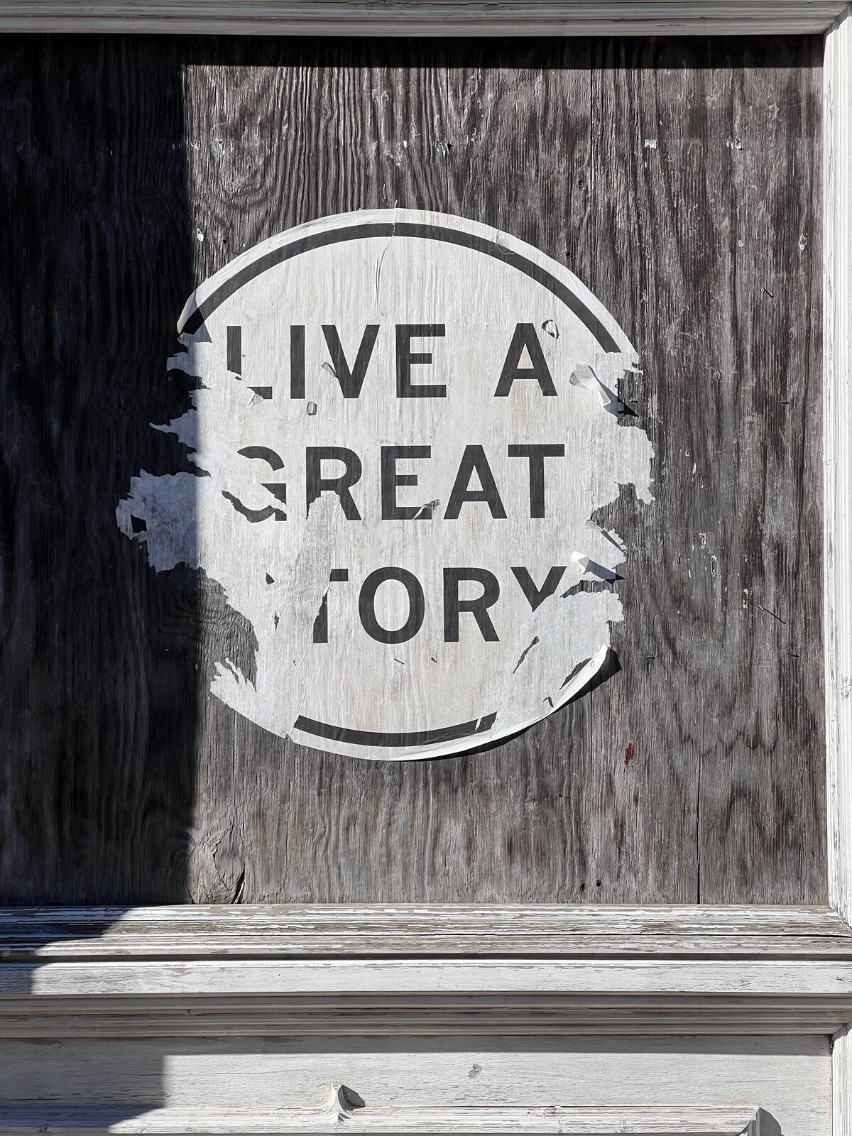 Live A Great Story sign, Memphis