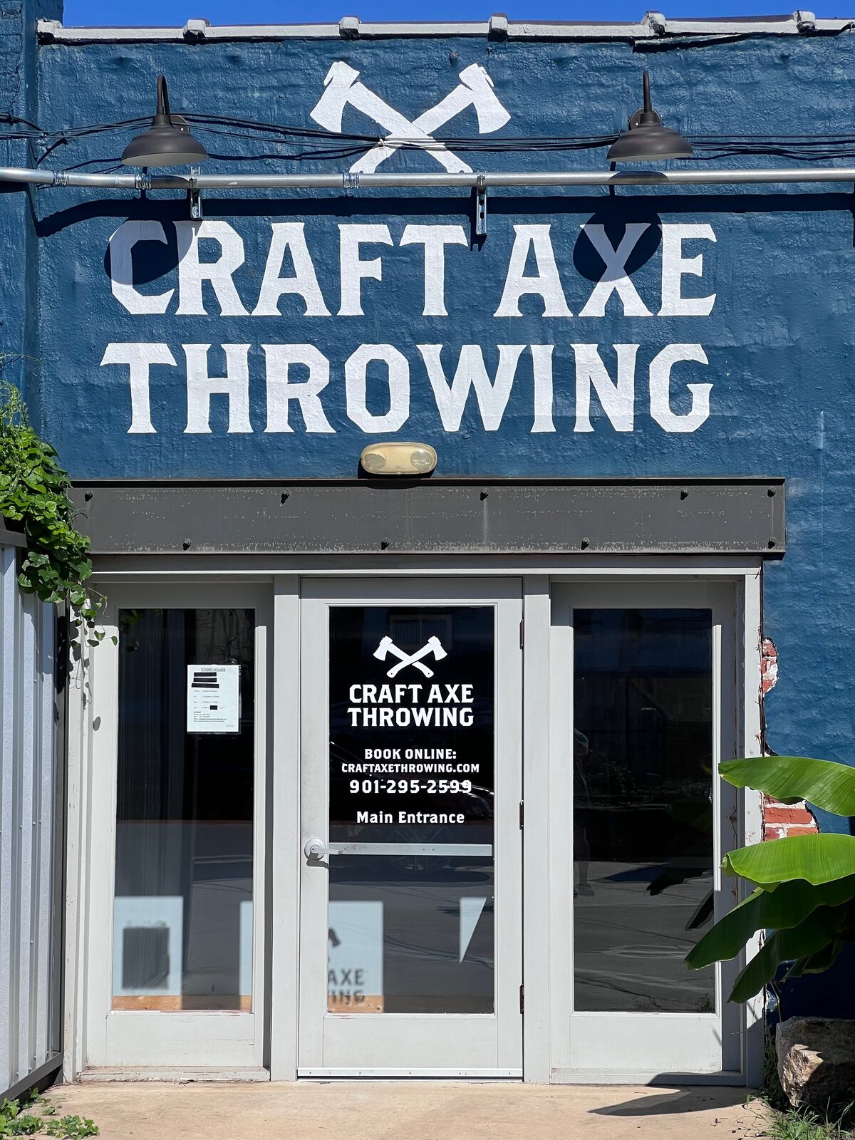 Craft Axe Throwing storefront, Memphis