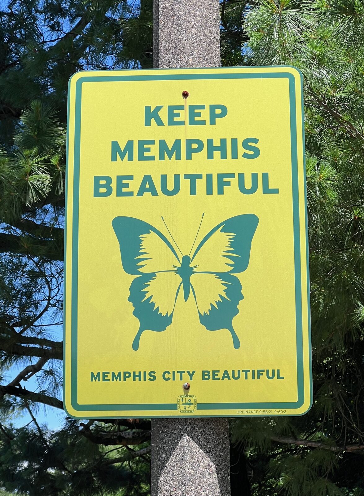 Keep Memphis Beautiful sign