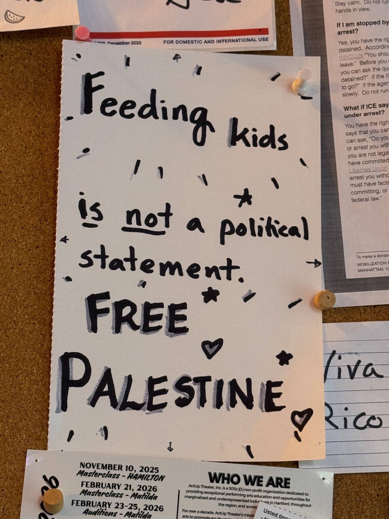 Story and Soil Coffee, Free Palestine, Hartford, Connecticut