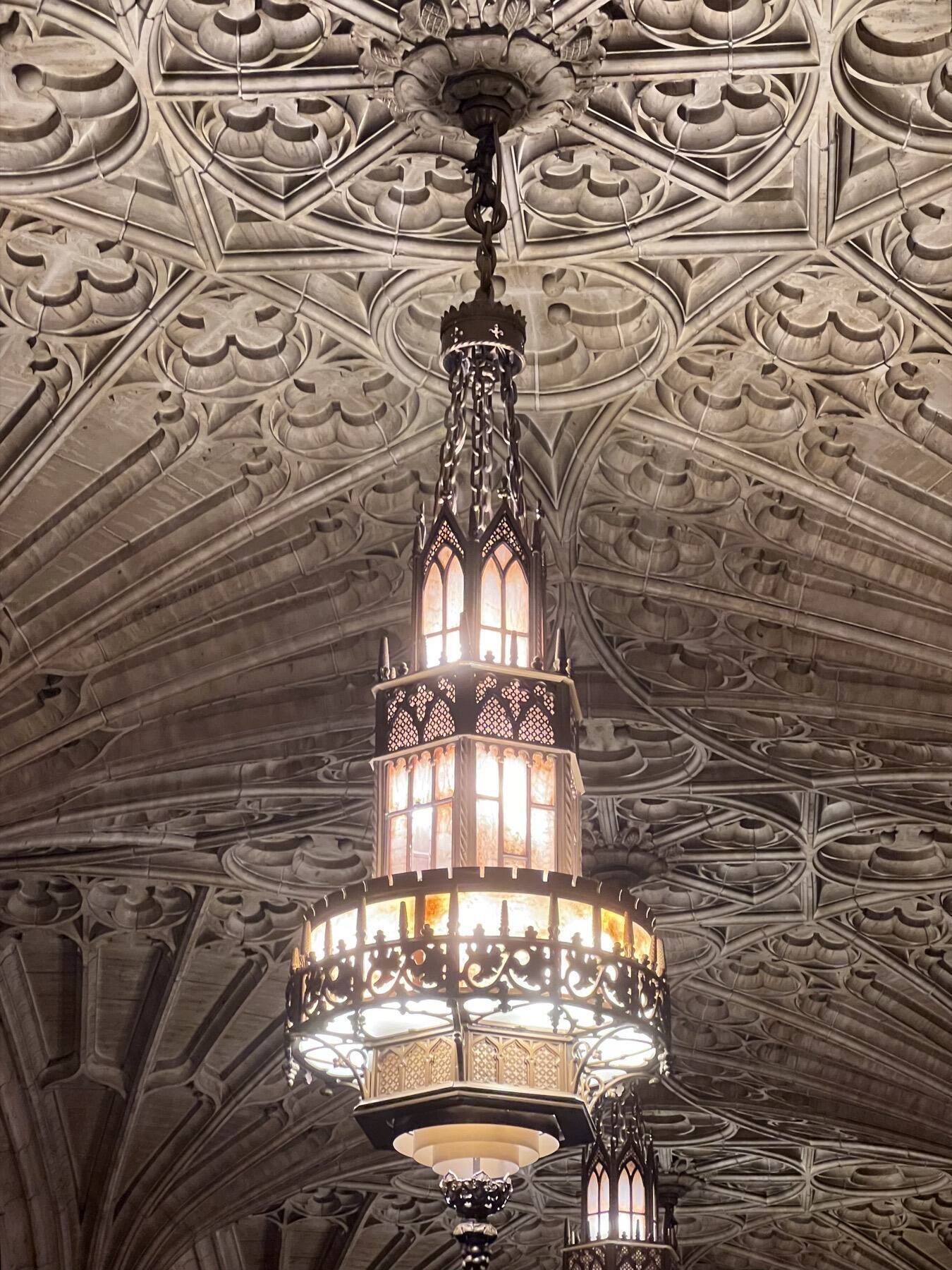Ornate chandelier, Philtower Building Lobby