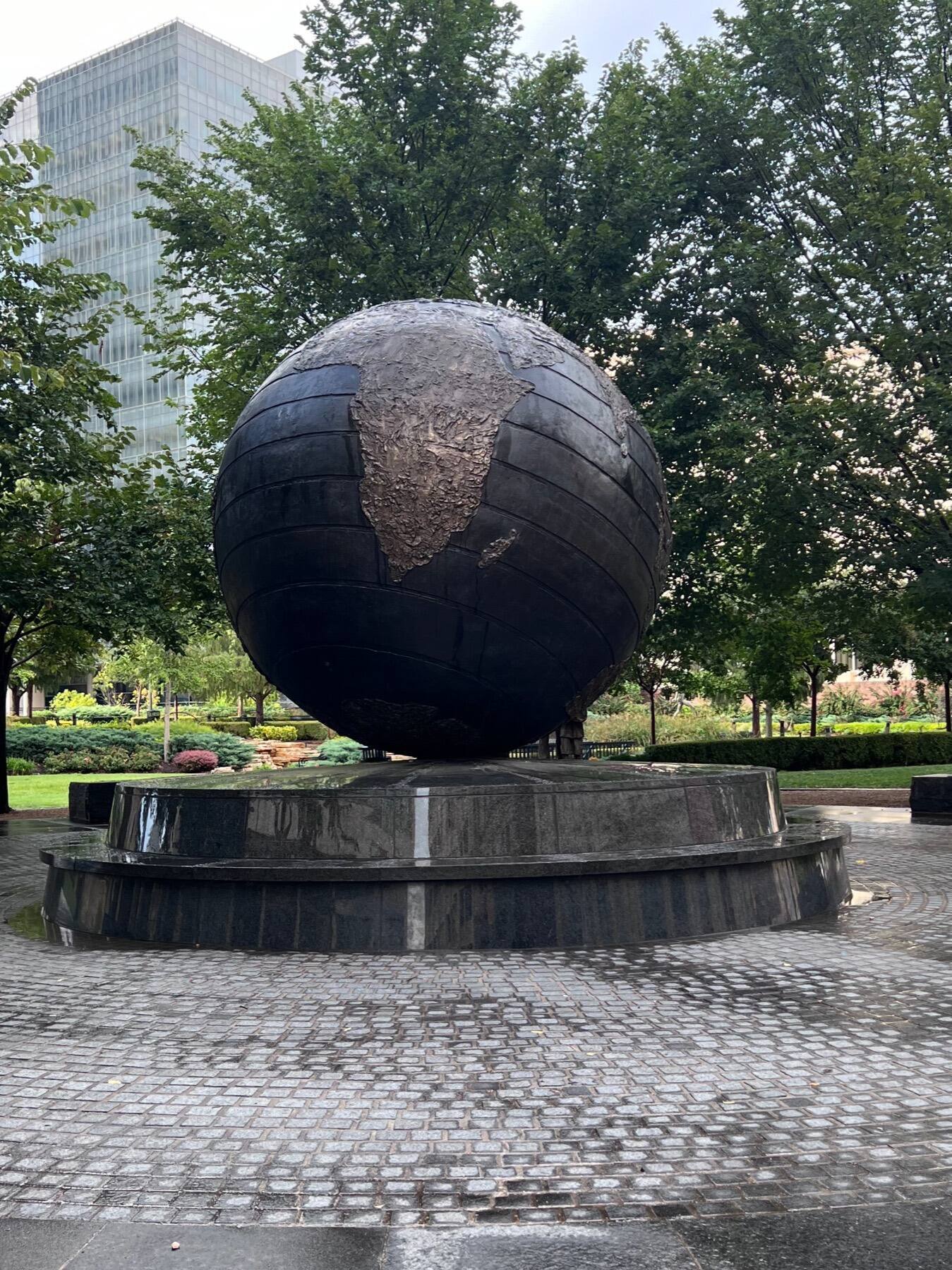 Globe sculpture, Rotary Plaza