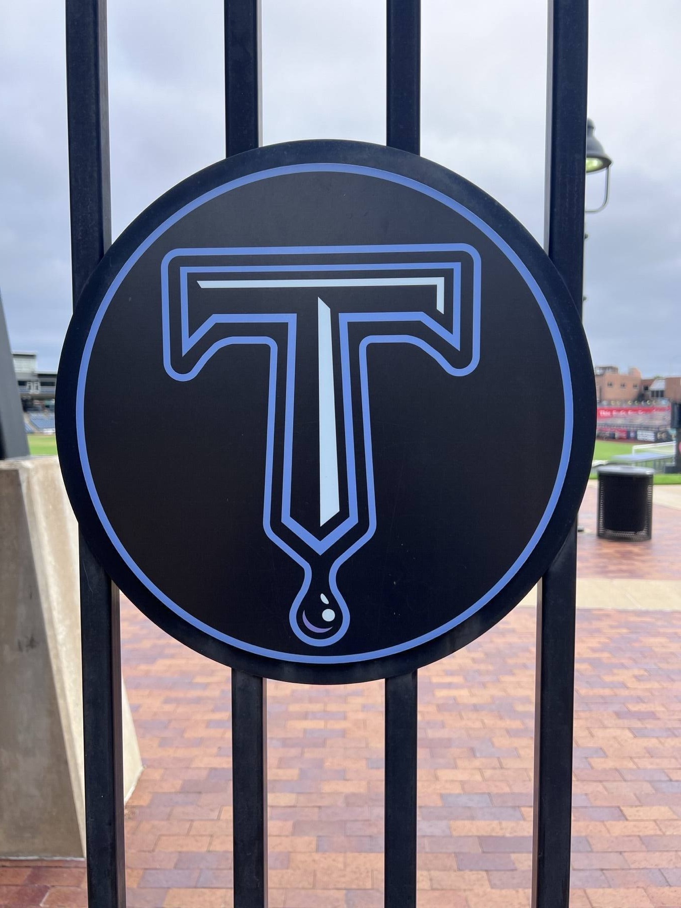 Tulsa Drillers T logo gate, ONEOK Field