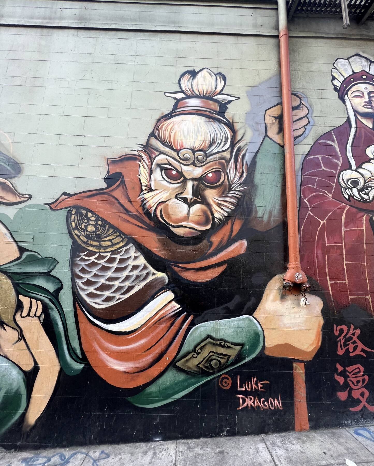 Monkey King Mural, Grant Avenue, San Francisco, California