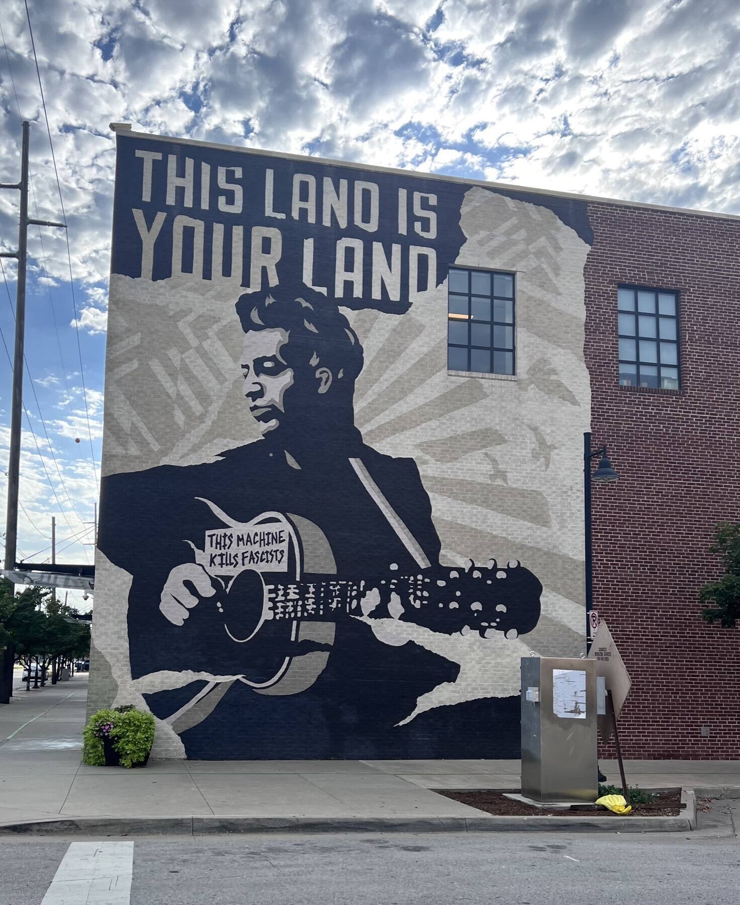 This Land is Your Land Mural, Woody Guthrie Center, Tulsa, Oklahoma