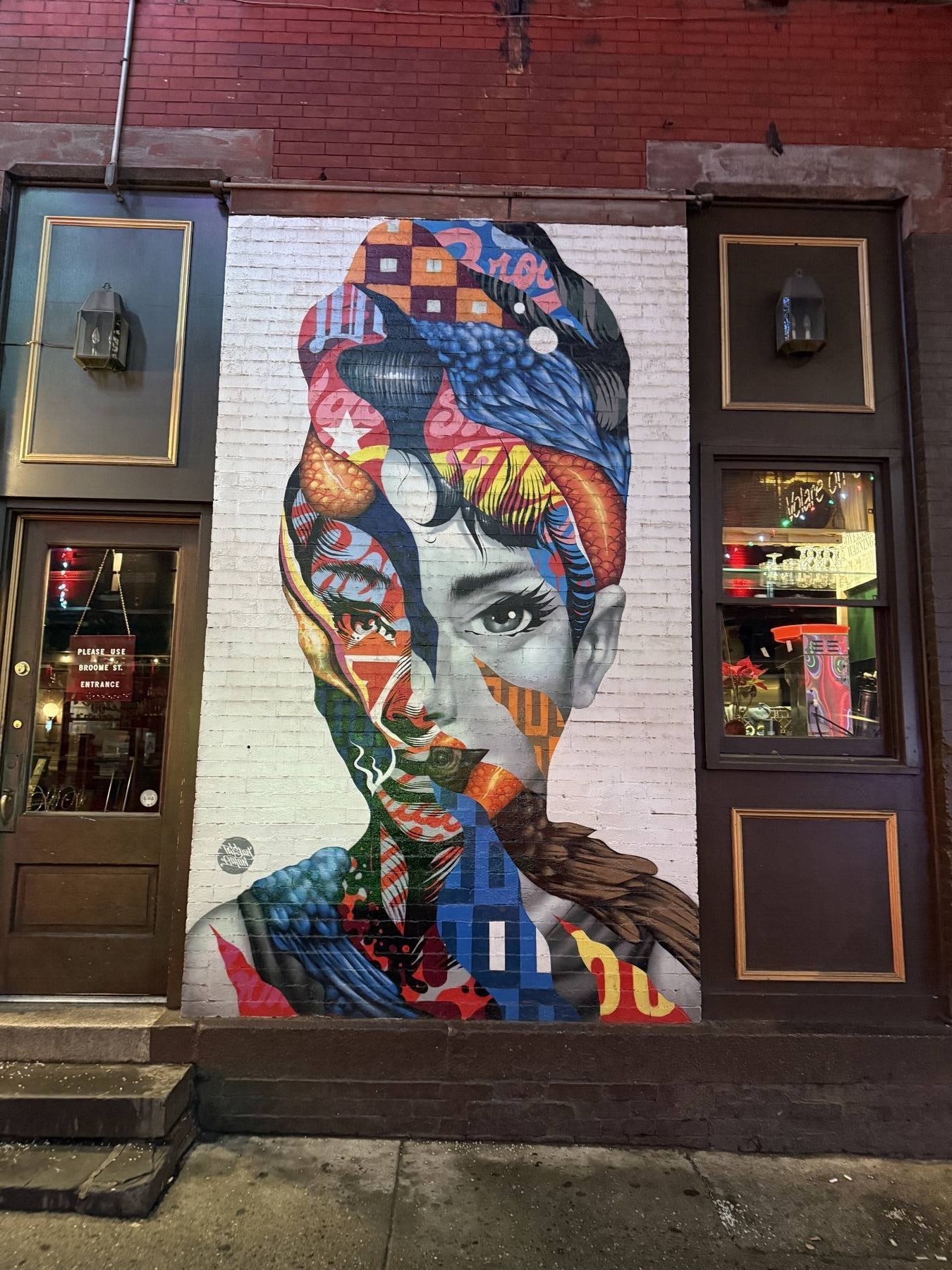 Audrey Hepburn Mural, Mulberry Street, New York, New York