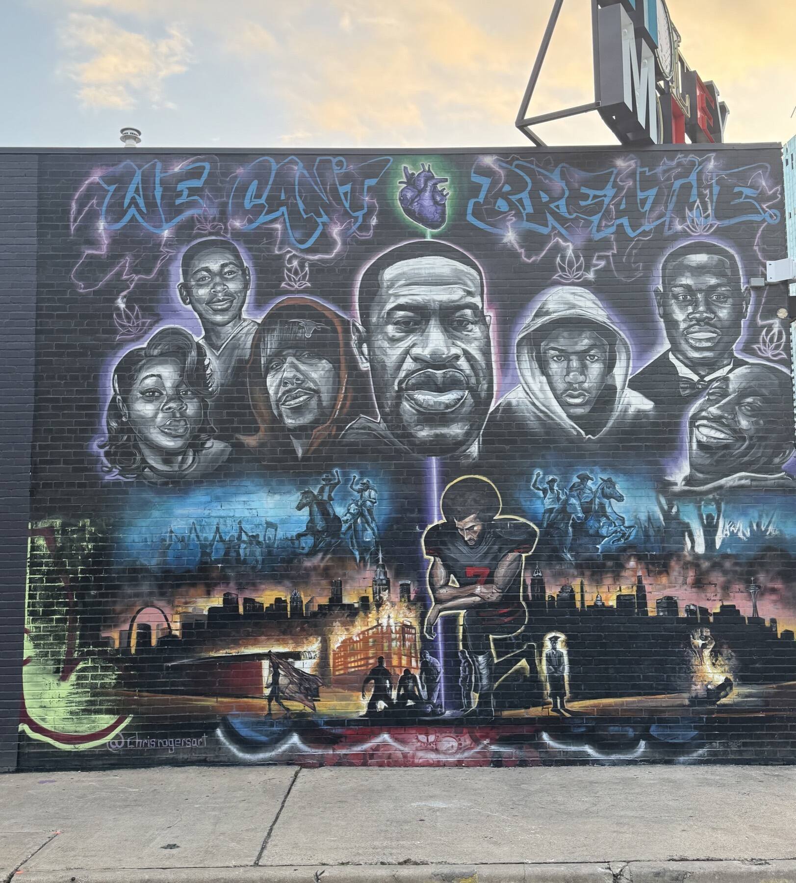 If He Can't Breathe, We Can't Breathe Mural, E. 4th Street, Austin, Texas
