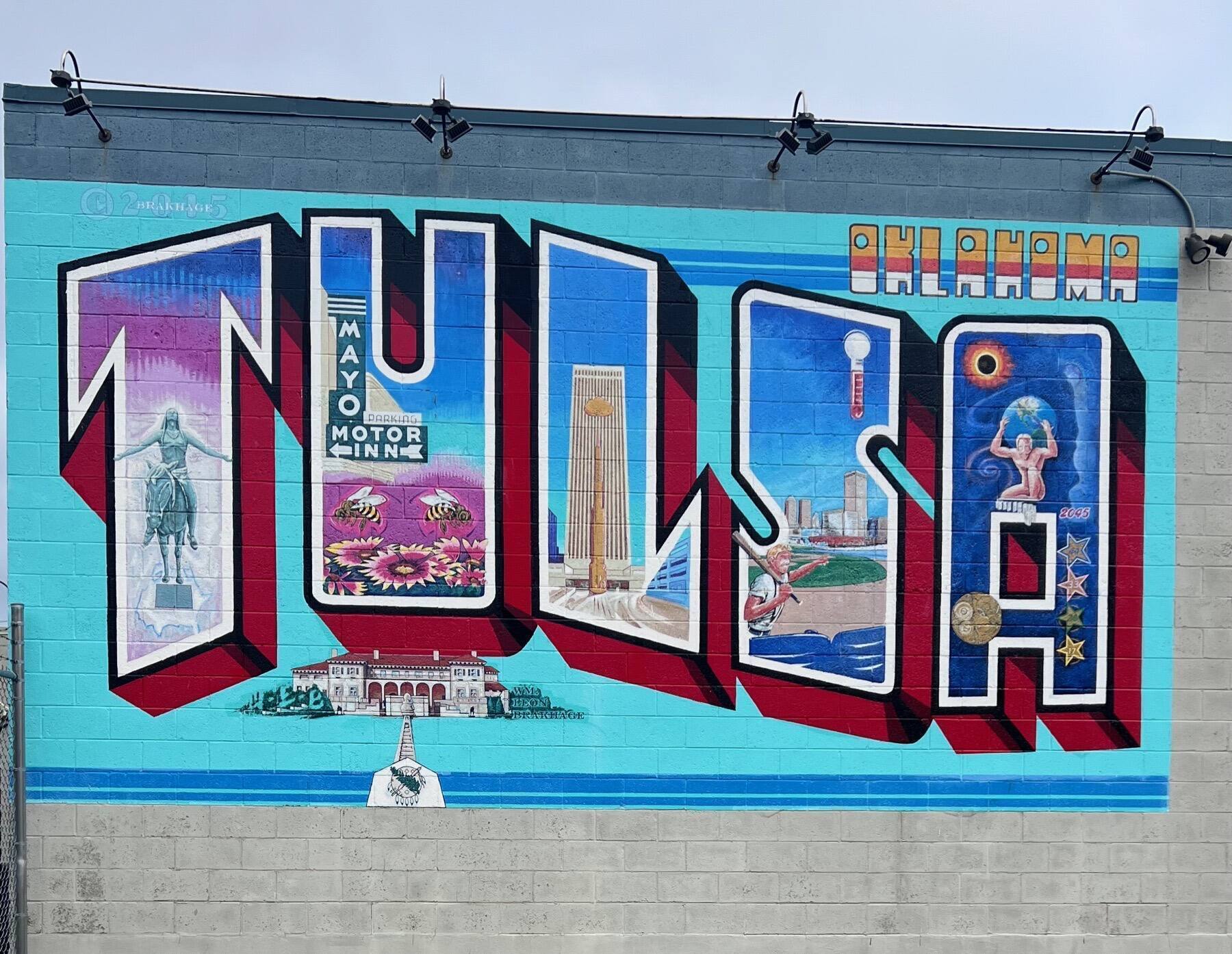 Tulsa Postcard Mural, N. Boulder Avenue, Tulsa, Oklahoma