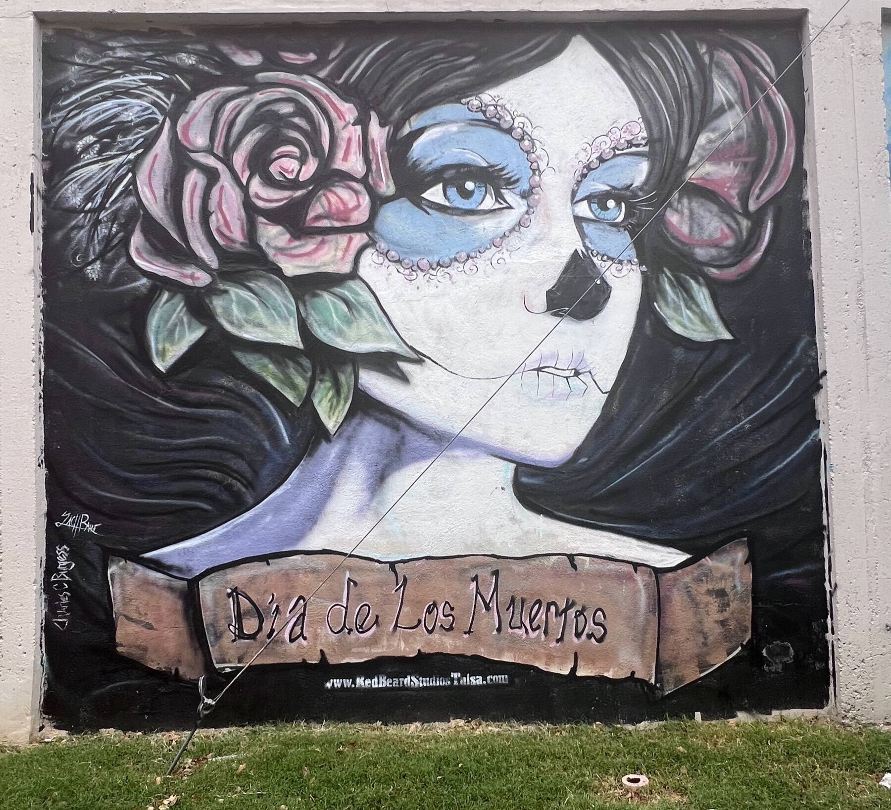 Día de los Muertos Mural, E. Reconciliation Way, Tulsa, Oklahoma