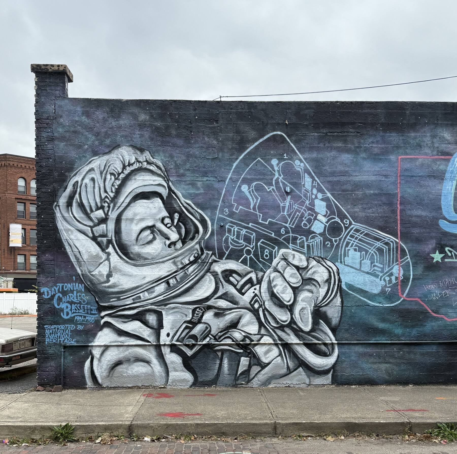 Charles Bassett II Mural, Third Street, Dayton, Ohio