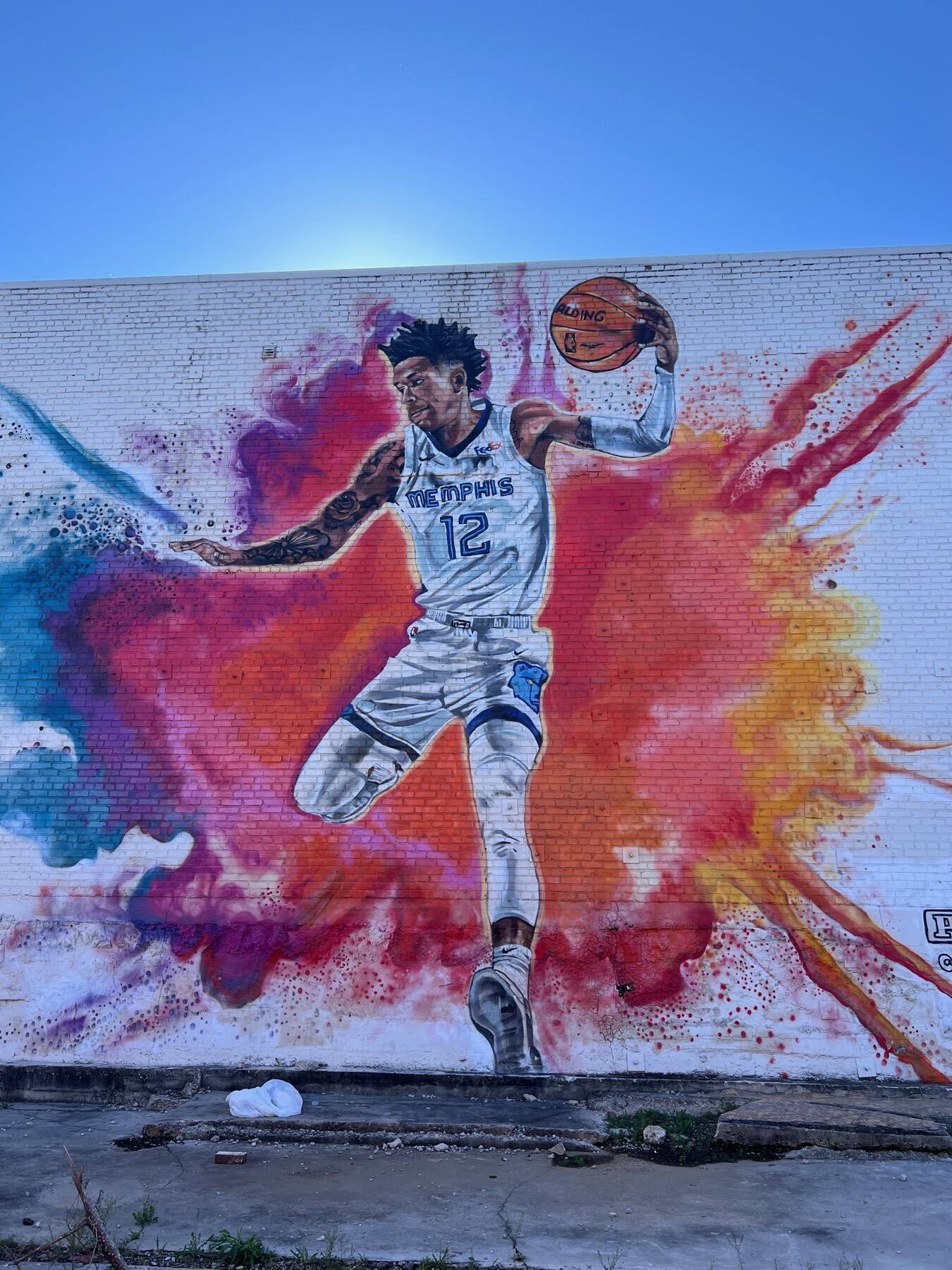Ja Morant Mural, Union Ave, Memphis, Tennessee