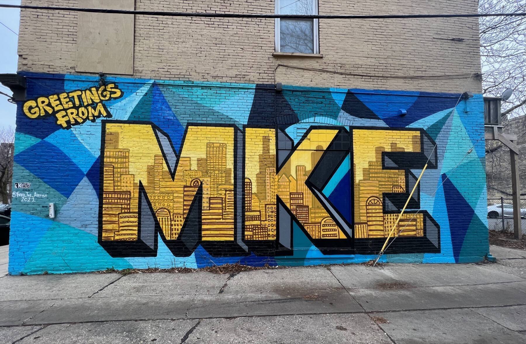 Greetings from MKE Mural, S. Florida Street, Milwaukee, Wisconsin