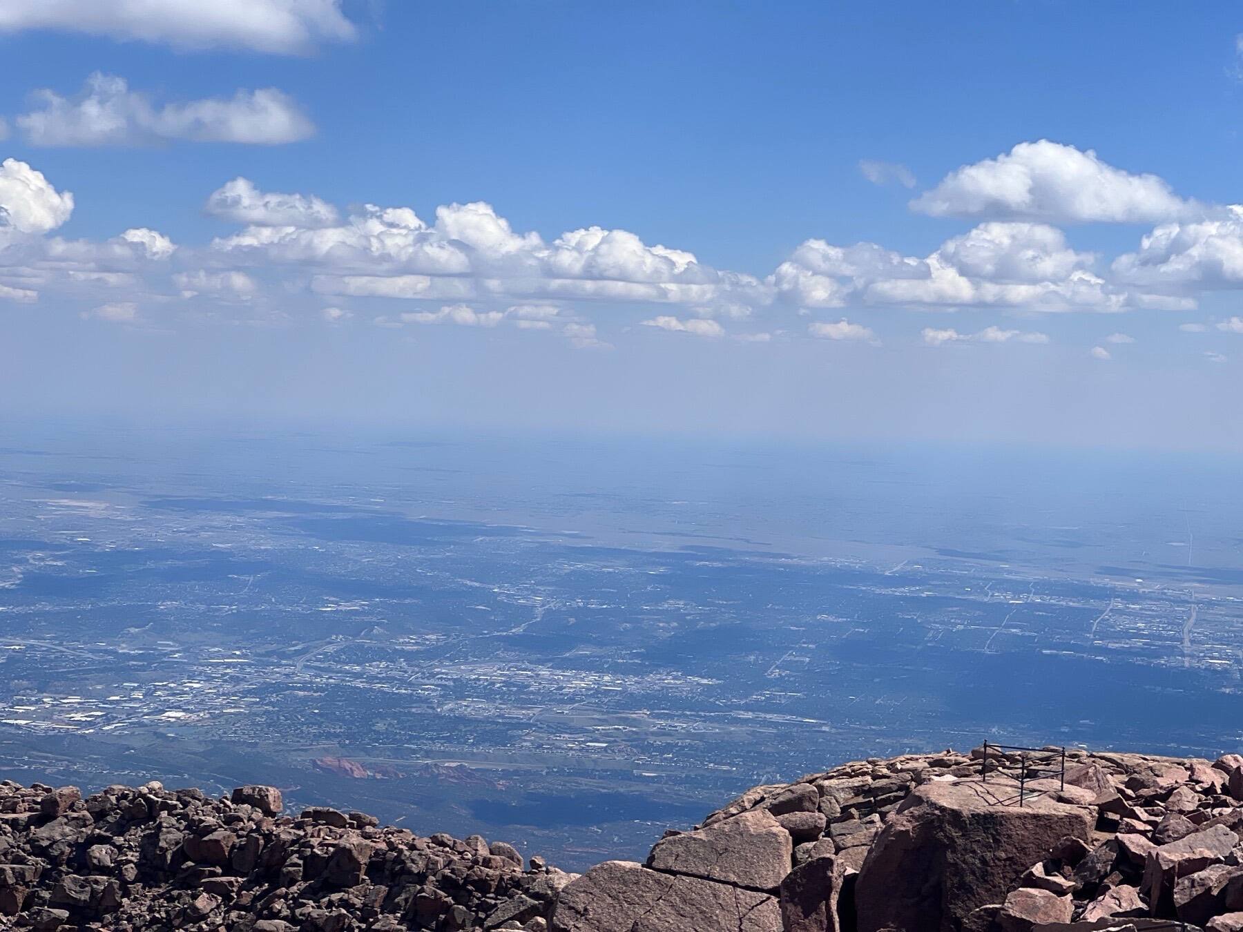 View from Pikes Peak, Colorado Springs, Colorado