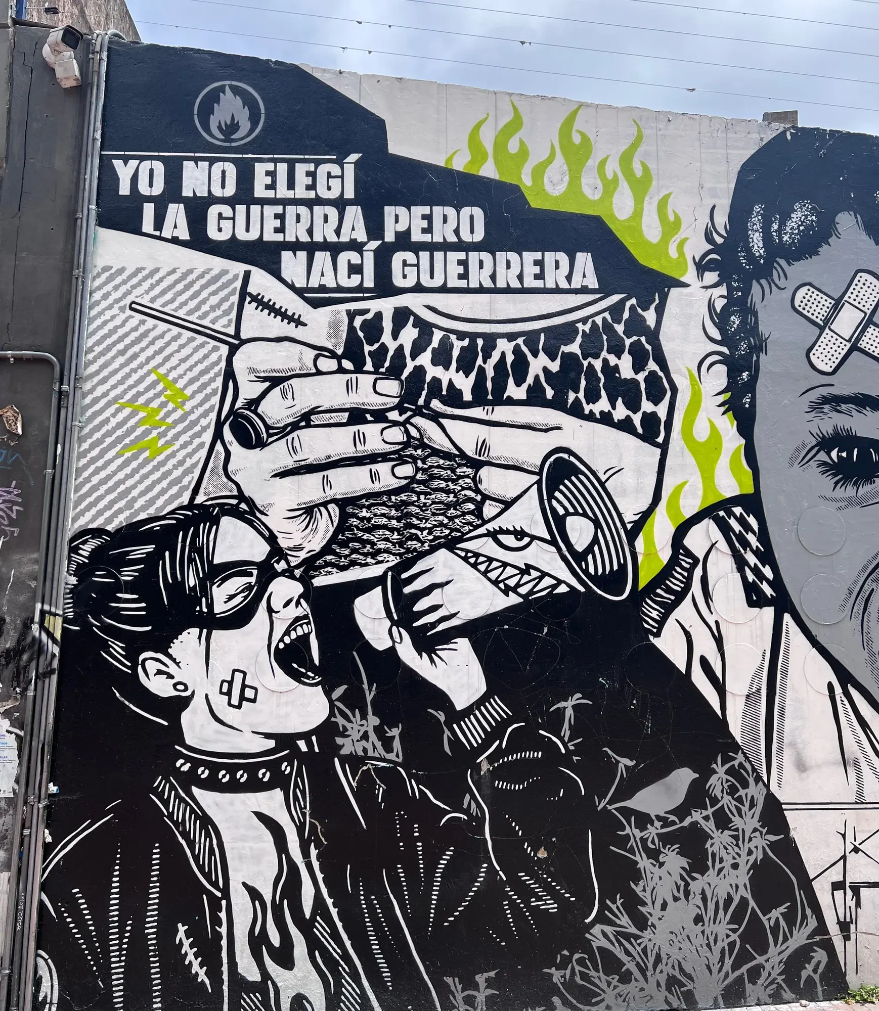 Street art mural in La Candelaria, Bogota