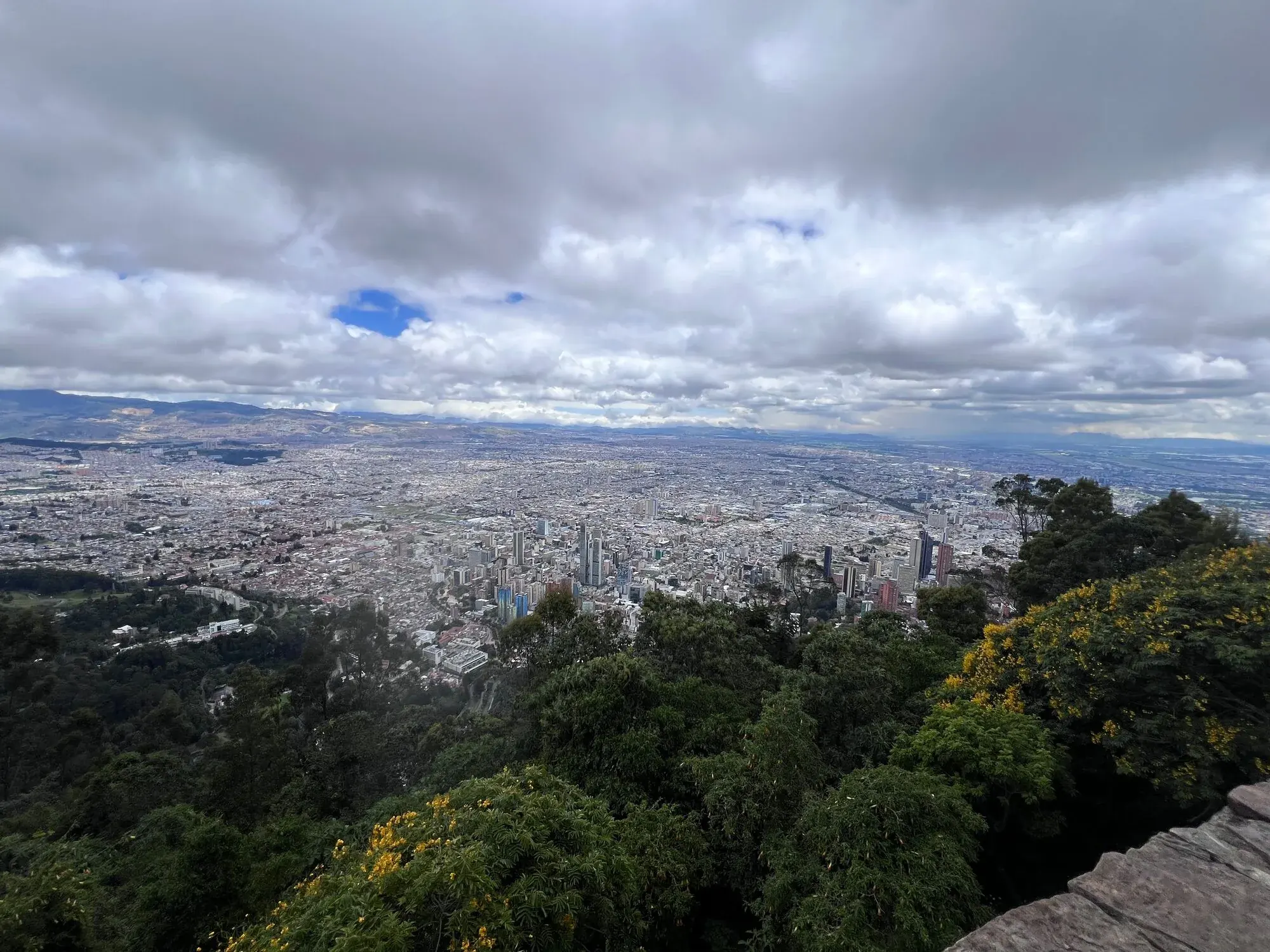 Bogotá skyline viewed from Monserrate