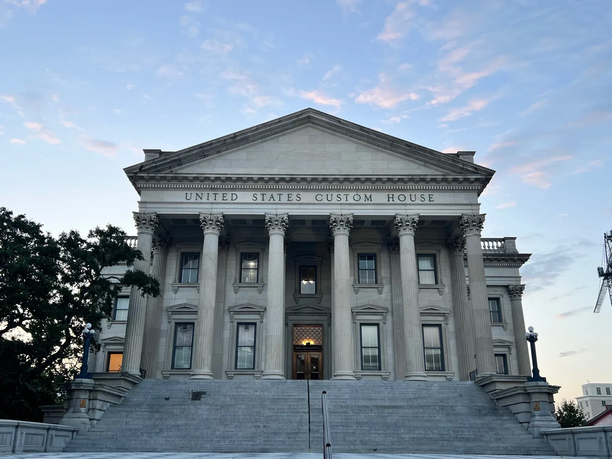 The United States Custom House at dusk, Charleston