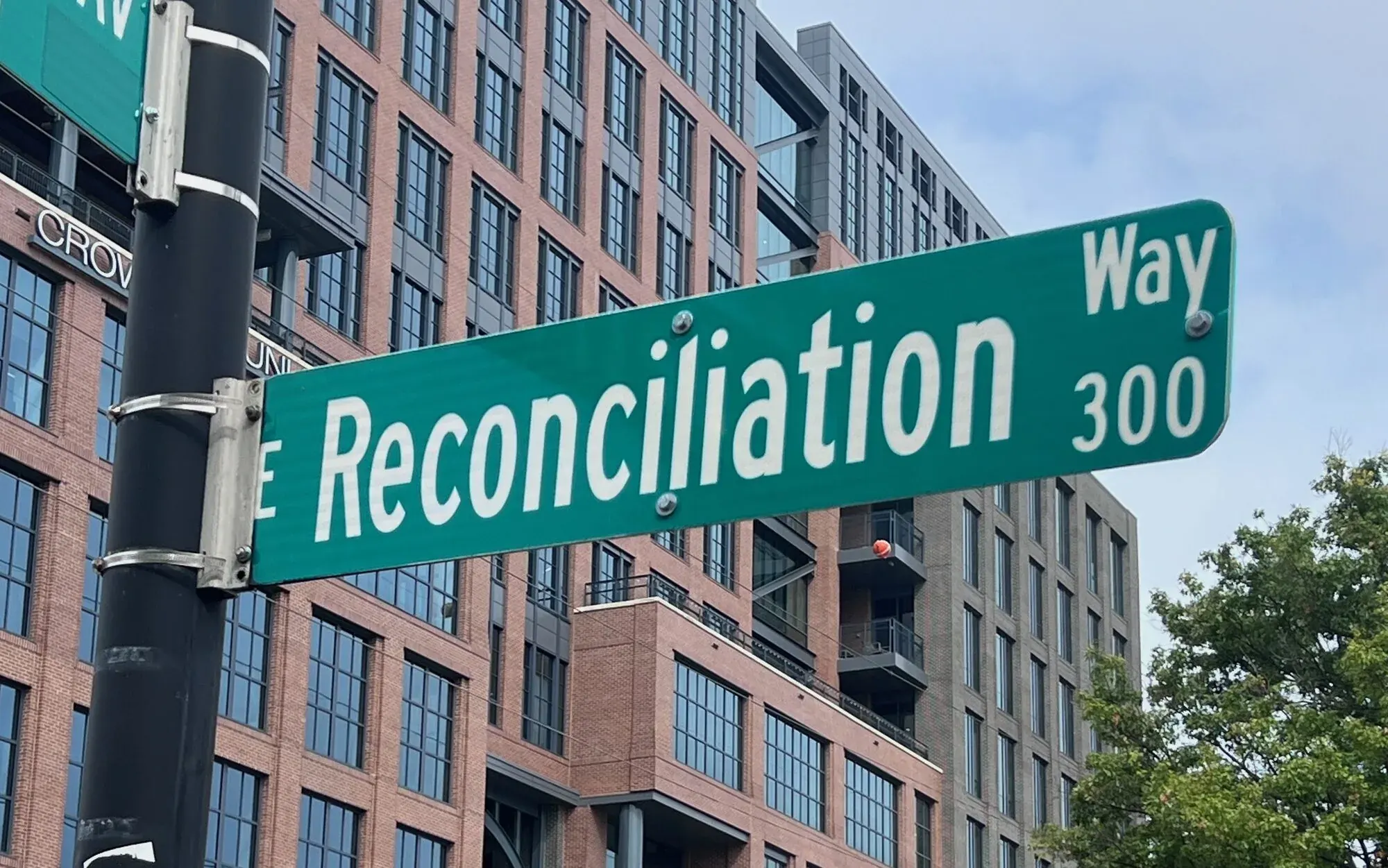 Reconciliation Way street sign in Tulsa