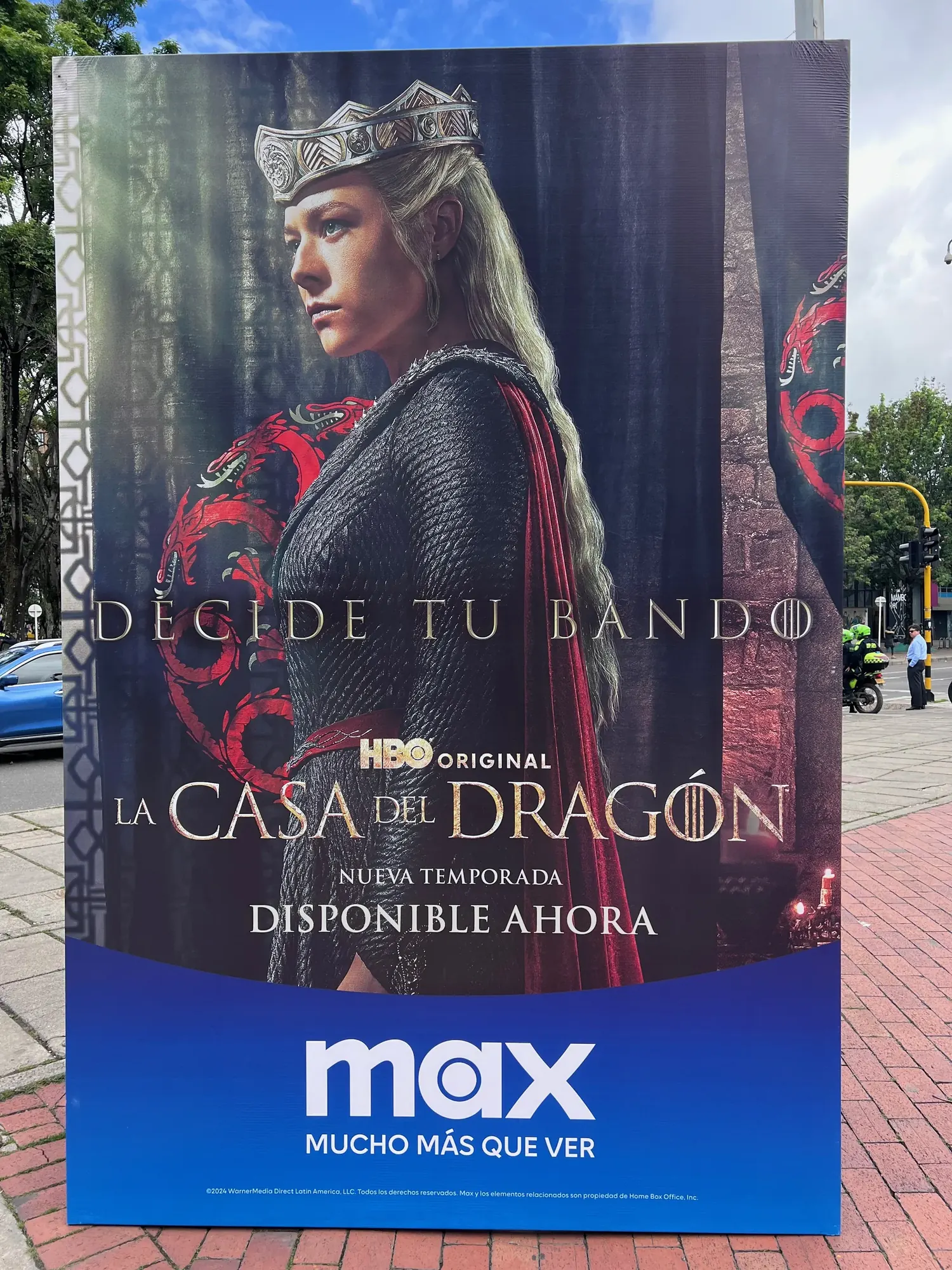Street advertisement in Bogota