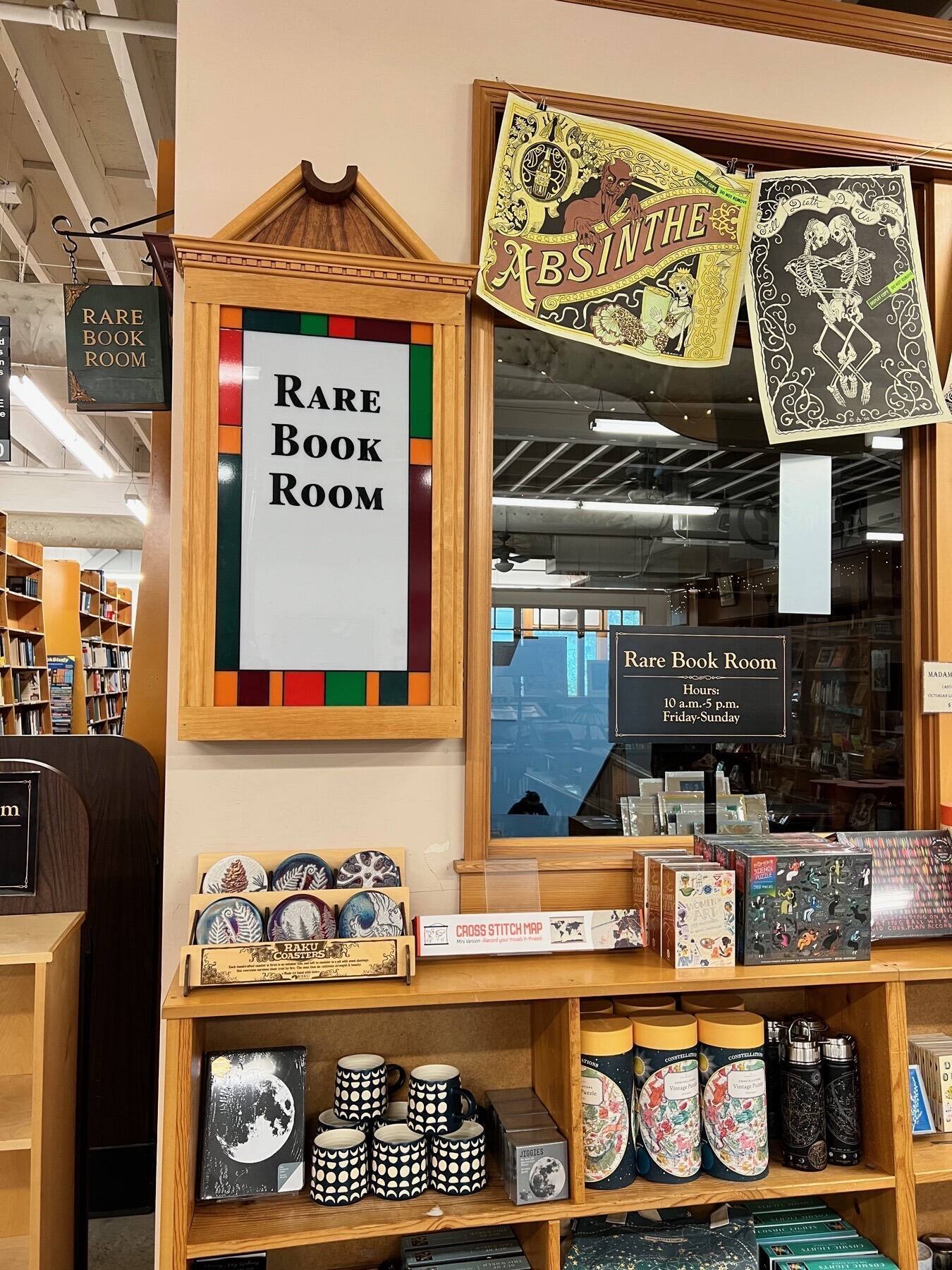 The Rare Books Room at Powell's Books, Portland, OR