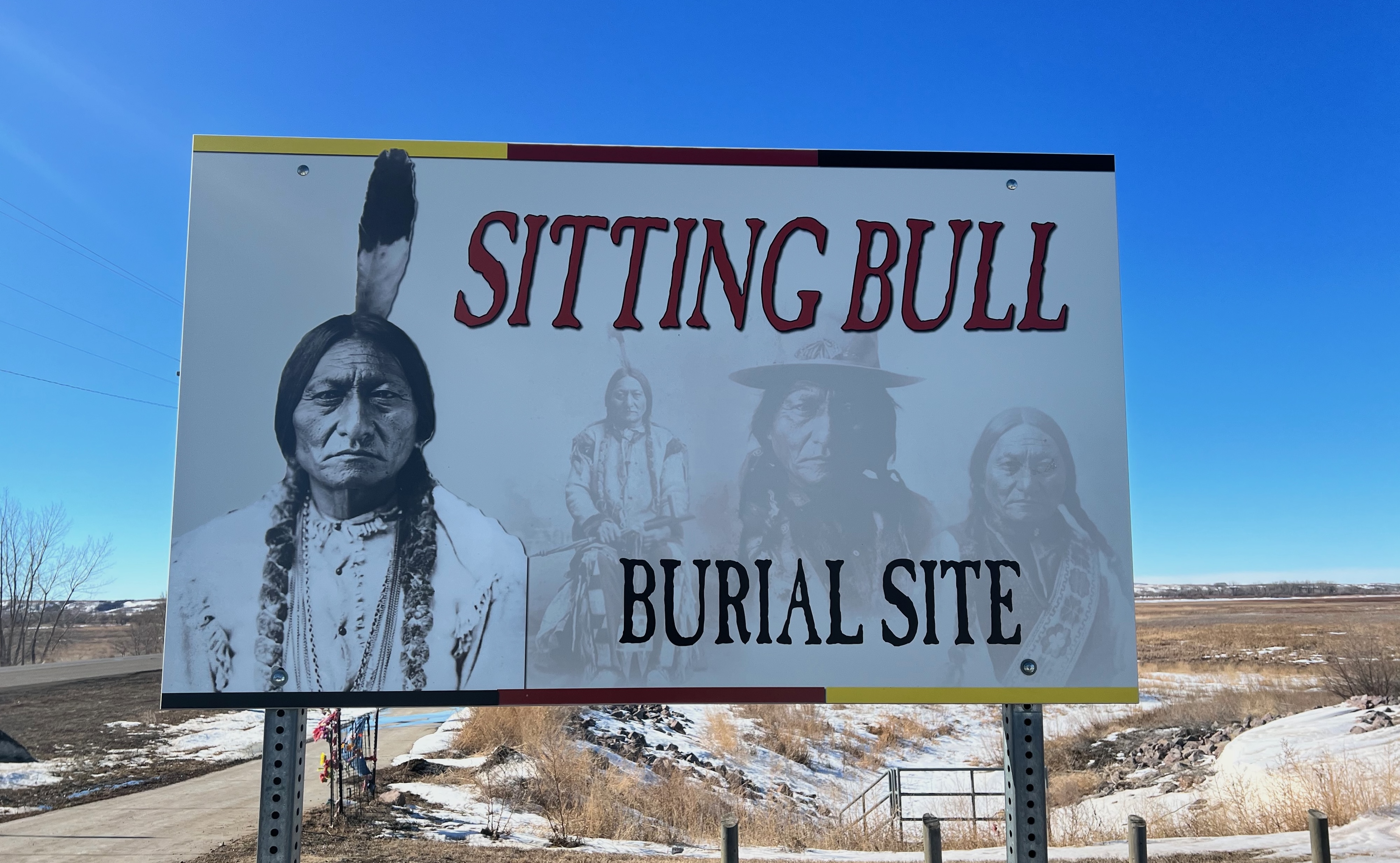 Sitting Bull Burial Site sign, Standing Rock