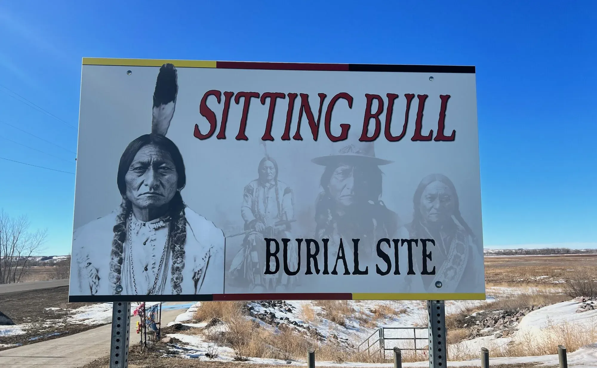 Sitting Bull Burial Site sign, Standing Rock