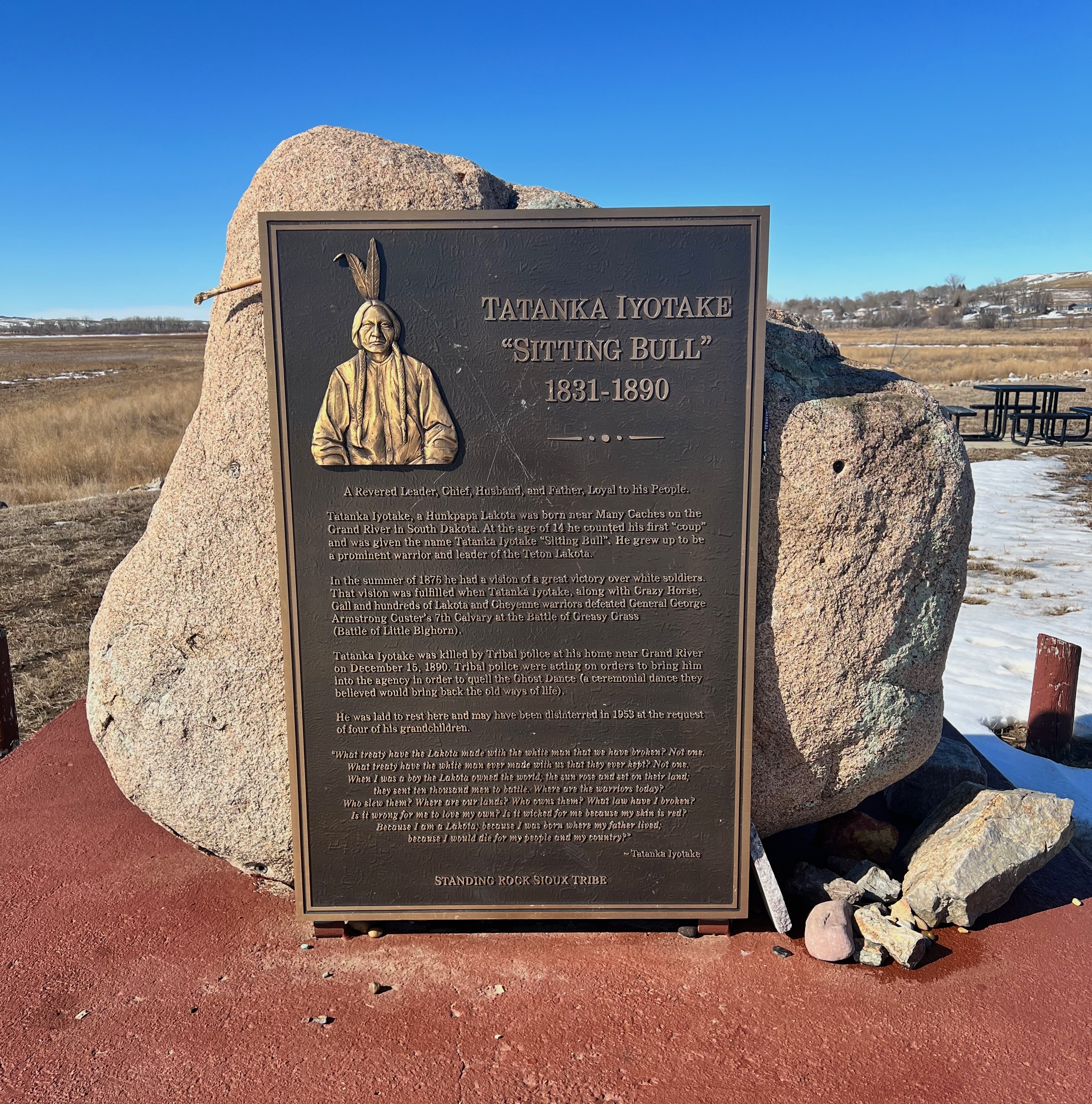 Sitting Bull grave marker, Standing Rock Sioux Tribe