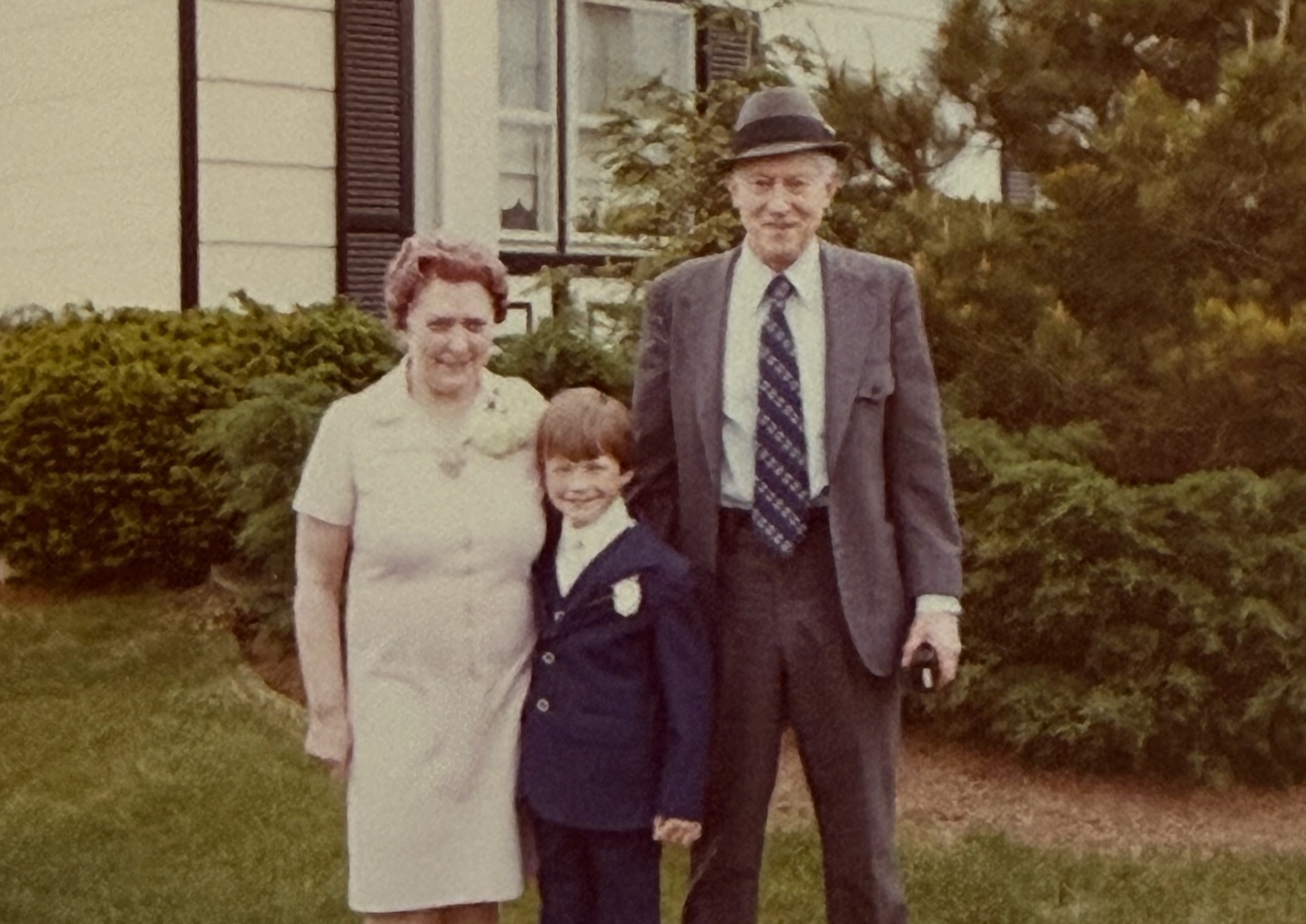 Michael Holland as a young child with his grandparents