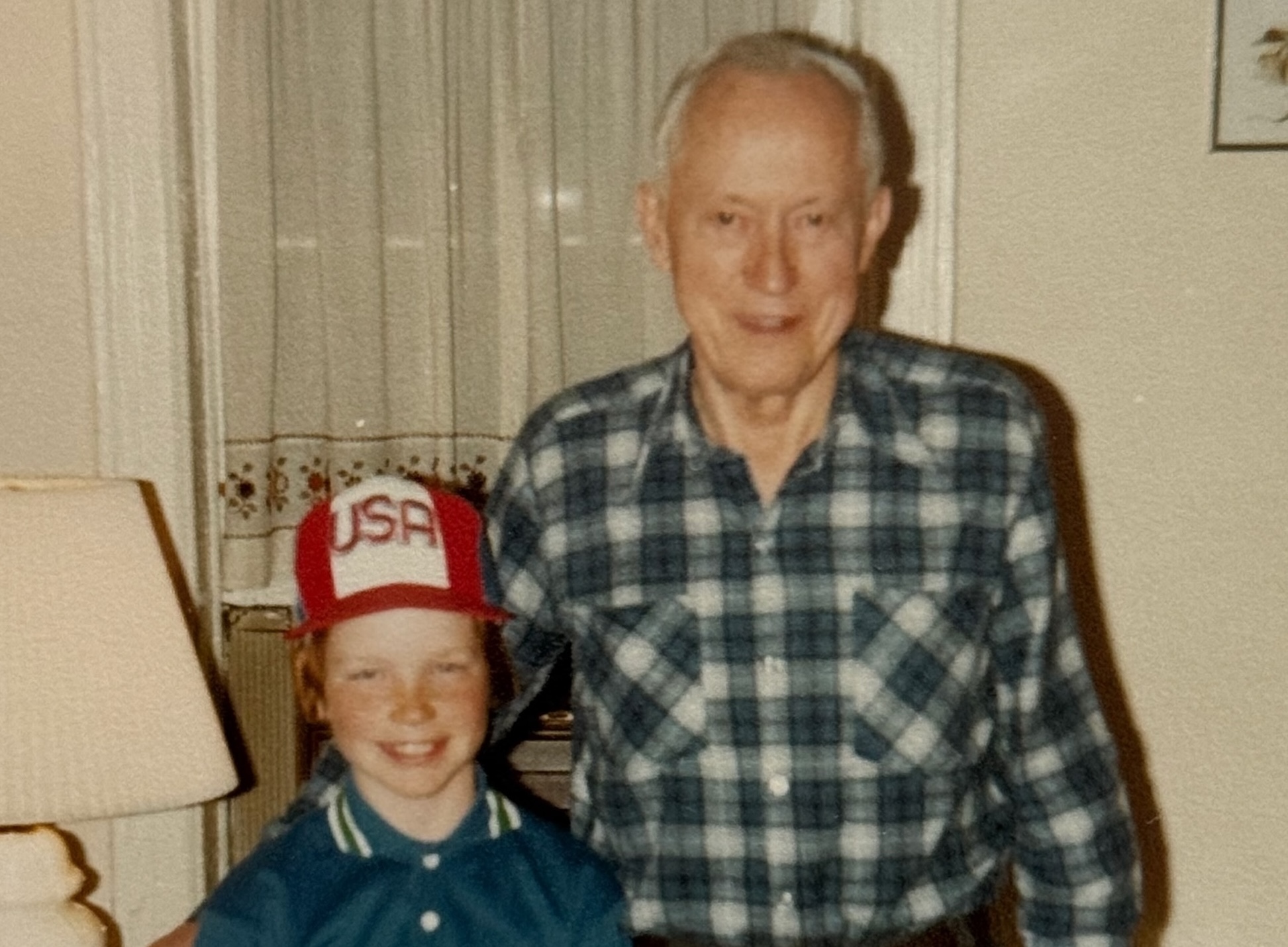 Michael Holland as a boy with his grandfather