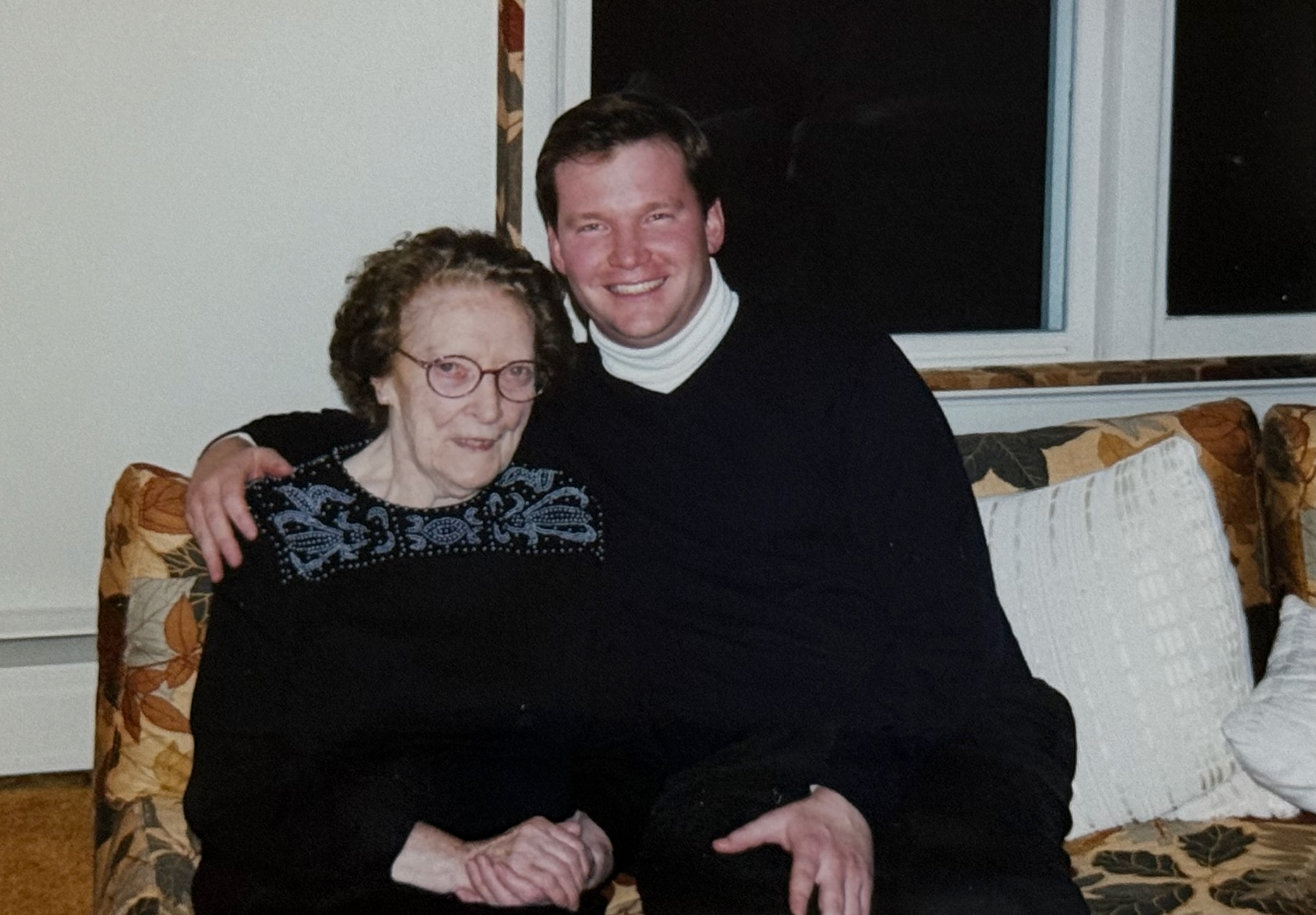 Michael Holland with his grandmother, circa 2000