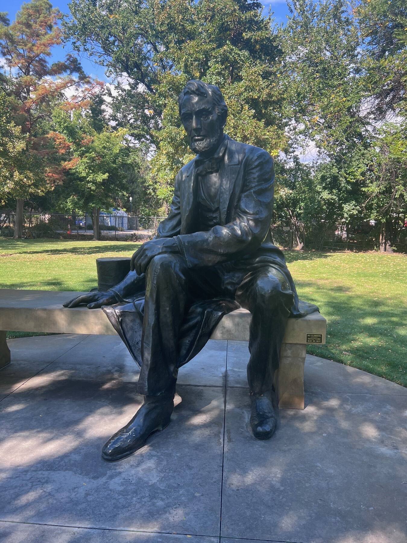 Abraham Lincoln Sitting Statue, Julia David Park, Boise, ID