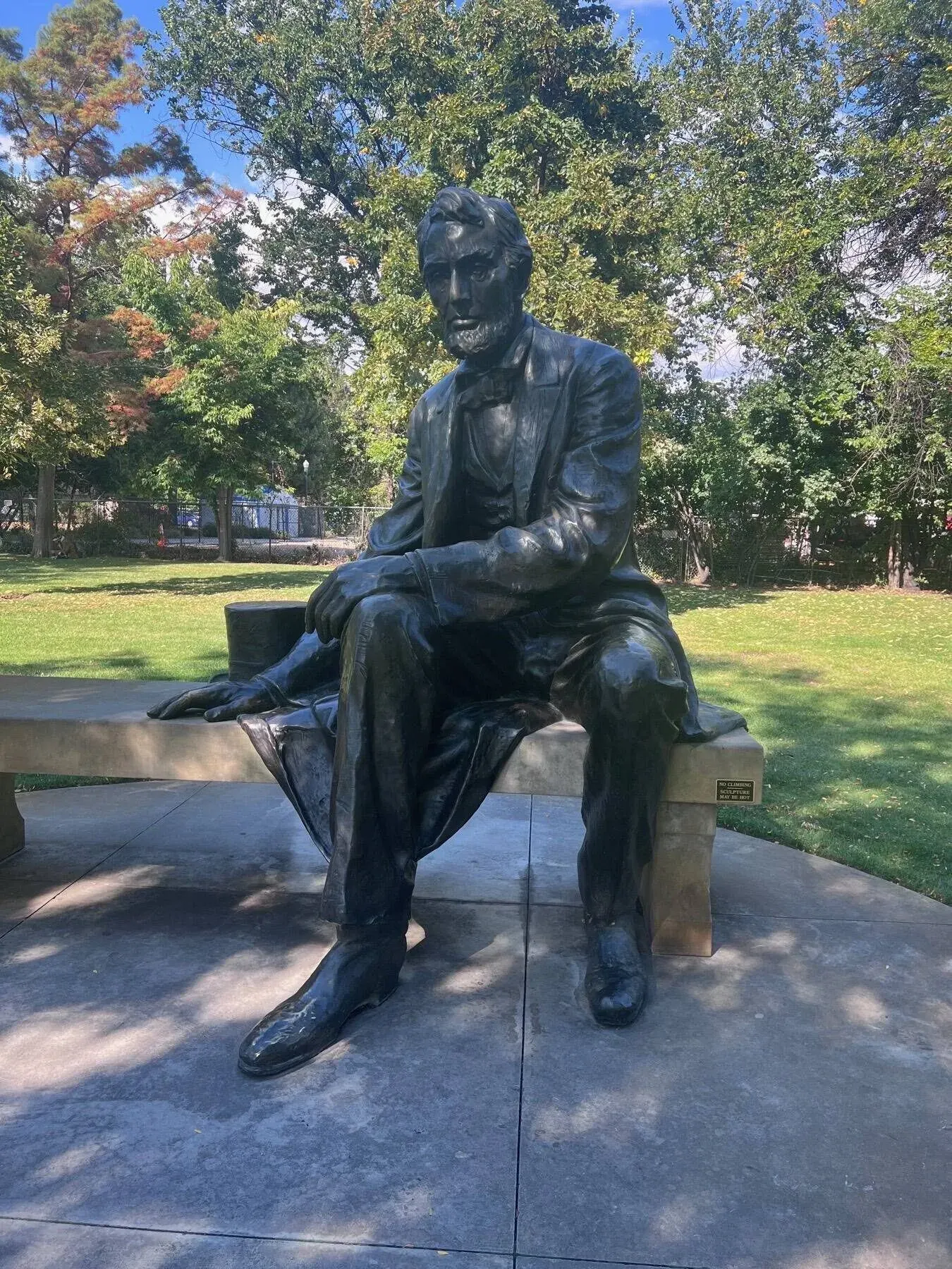 Abraham Lincoln Sitting Statue, Julia David Park, Boise, ID